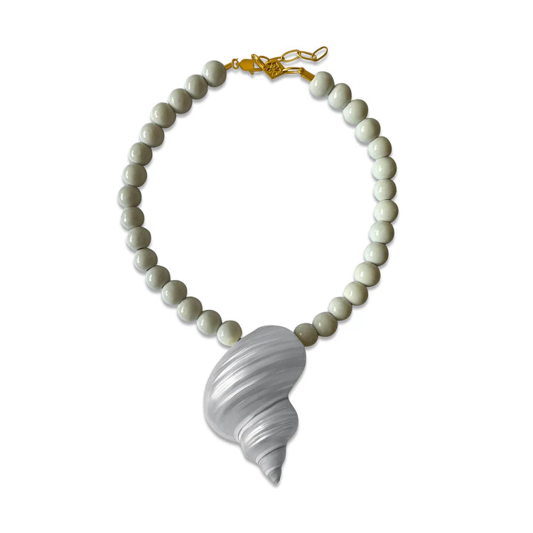 Emma Shell Necklace | White