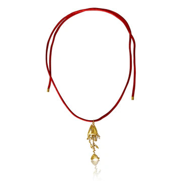 Coral Trout Cord Necklace | Gold