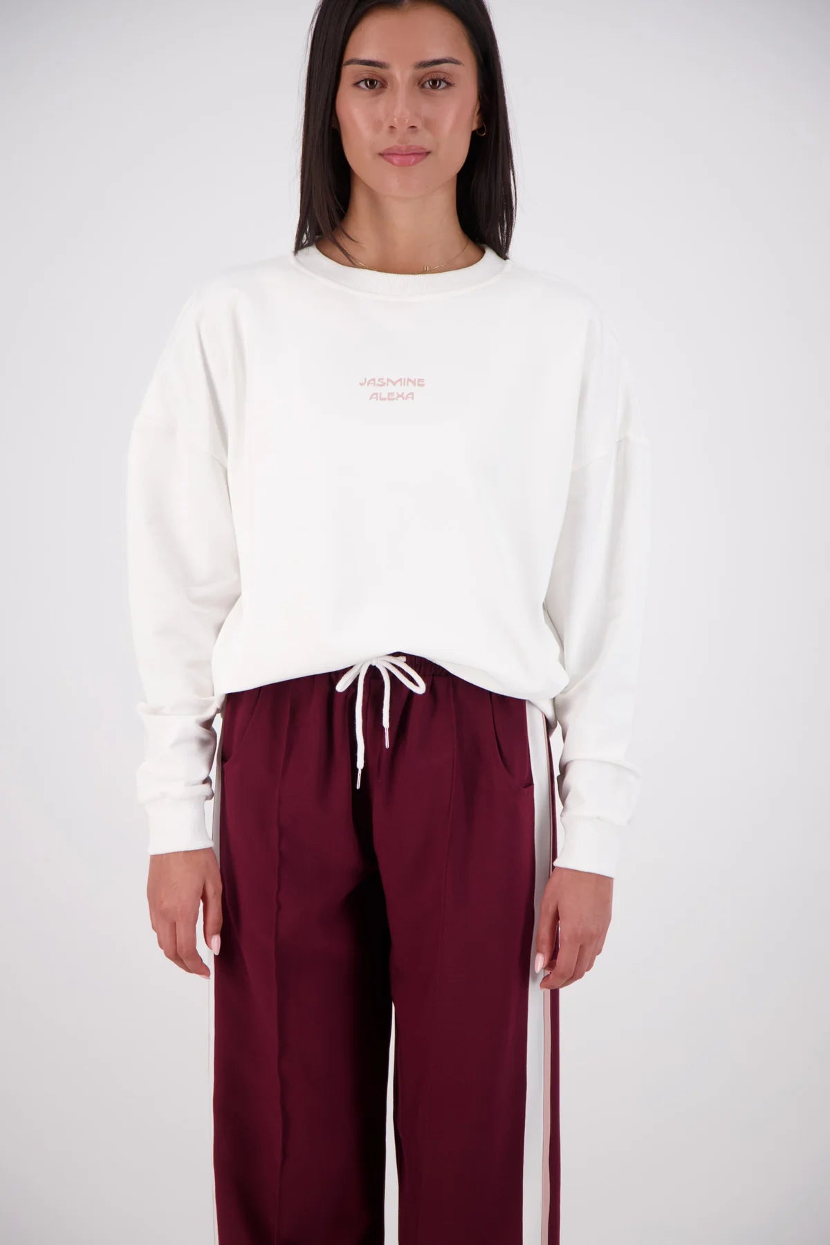 Relaxed Crew Neck Sweater | White