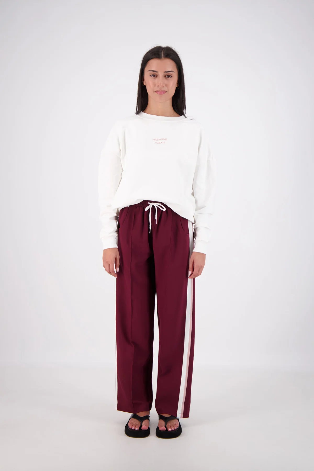 Relaxed Crew Neck Sweater | White