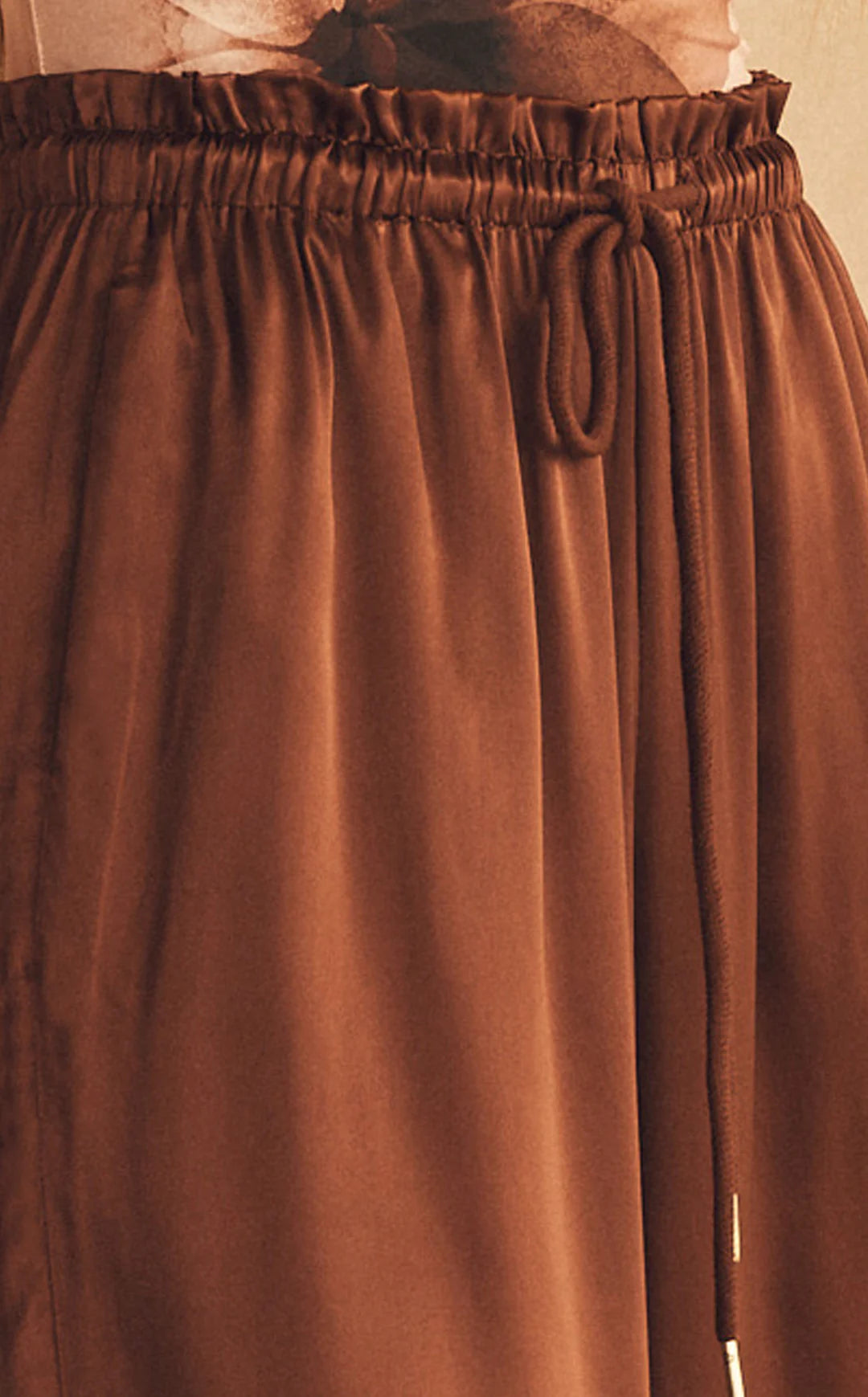 Roma De Sera Silk Gathered Wide Length Pant