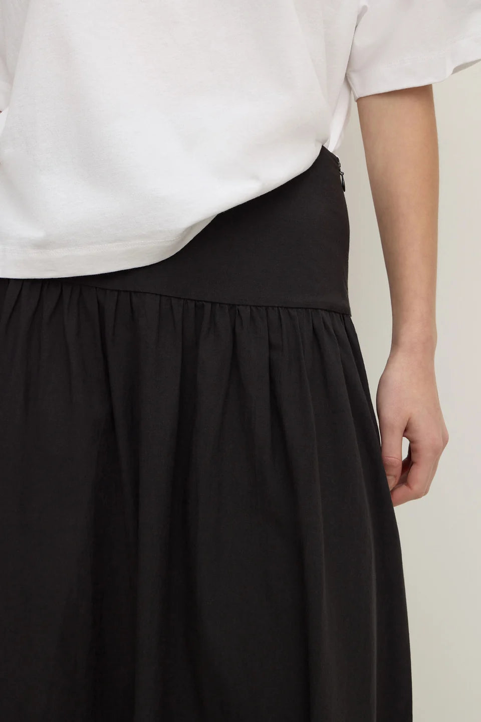 Sarah Cotton Maxi Skirt | Black