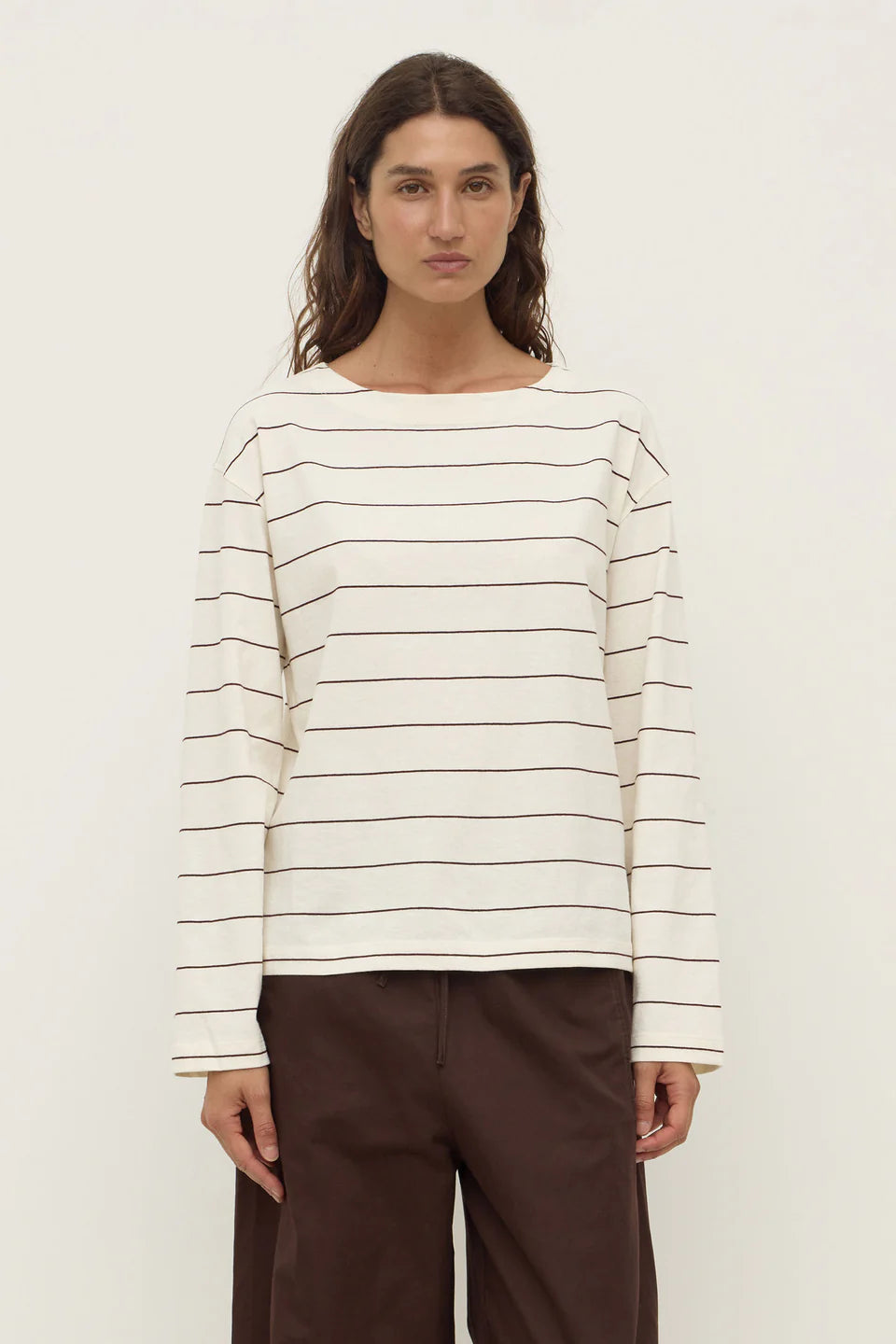 Scout Long Sleeve Tee | Cream/Mulberry