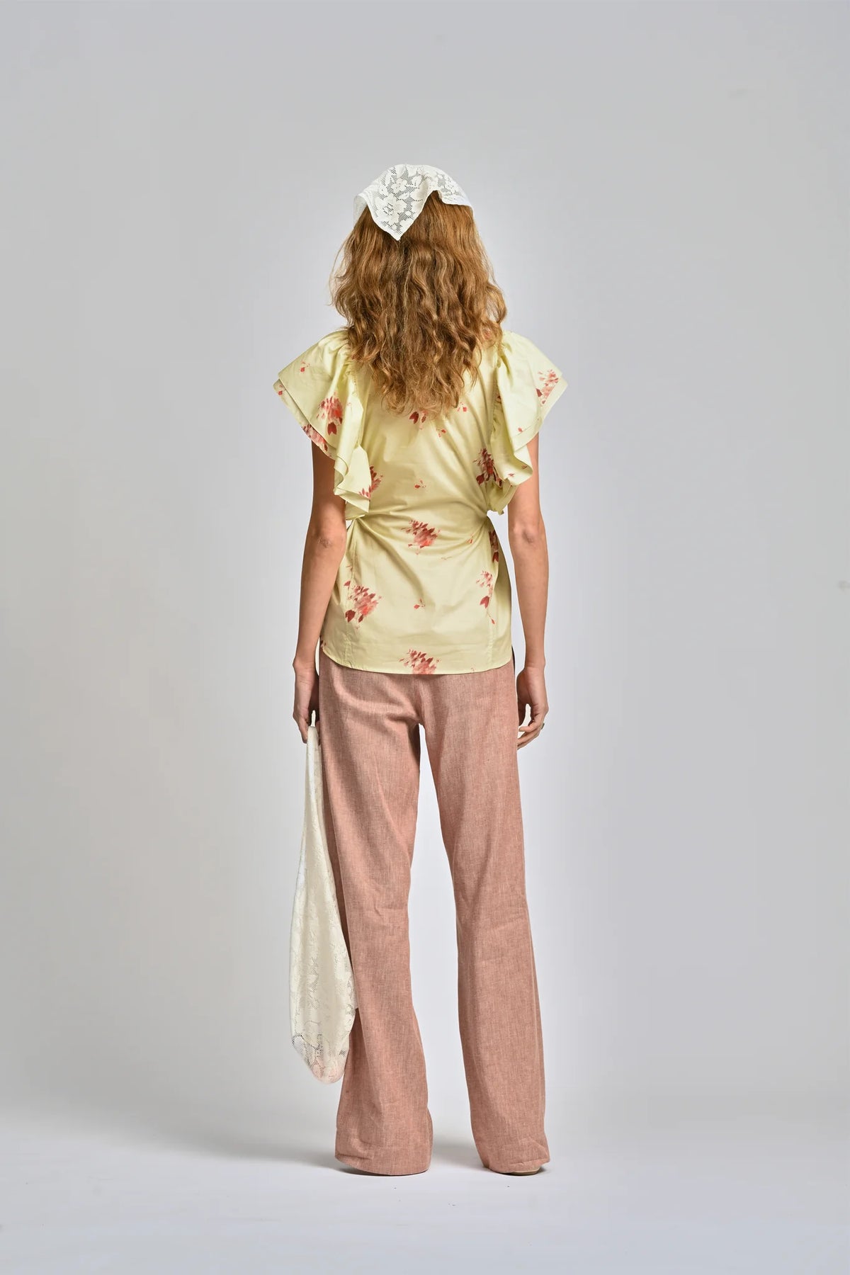Le Tablecloth Frill Top | Lemon Butter