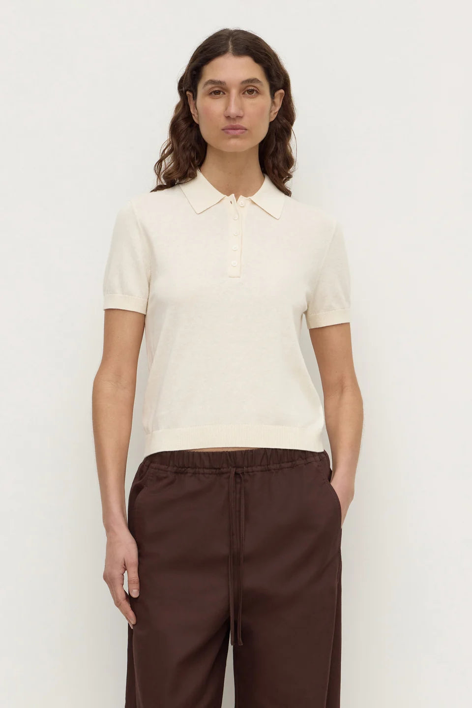 Sloan Cotton Cashmere Polo | Cream