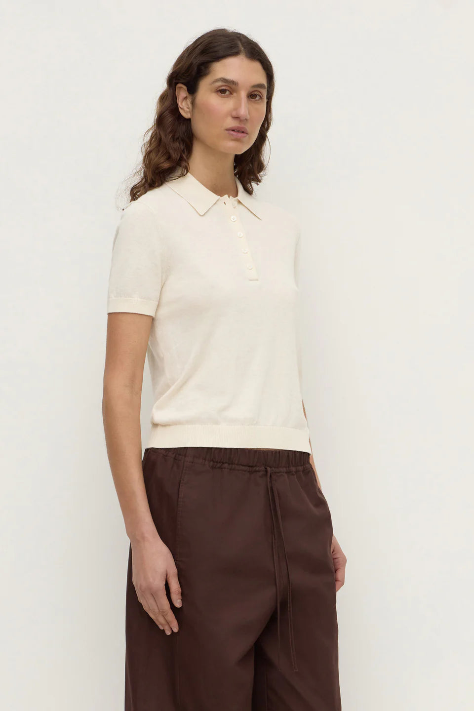 Sloan Cotton Cashmere Polo | Cream
