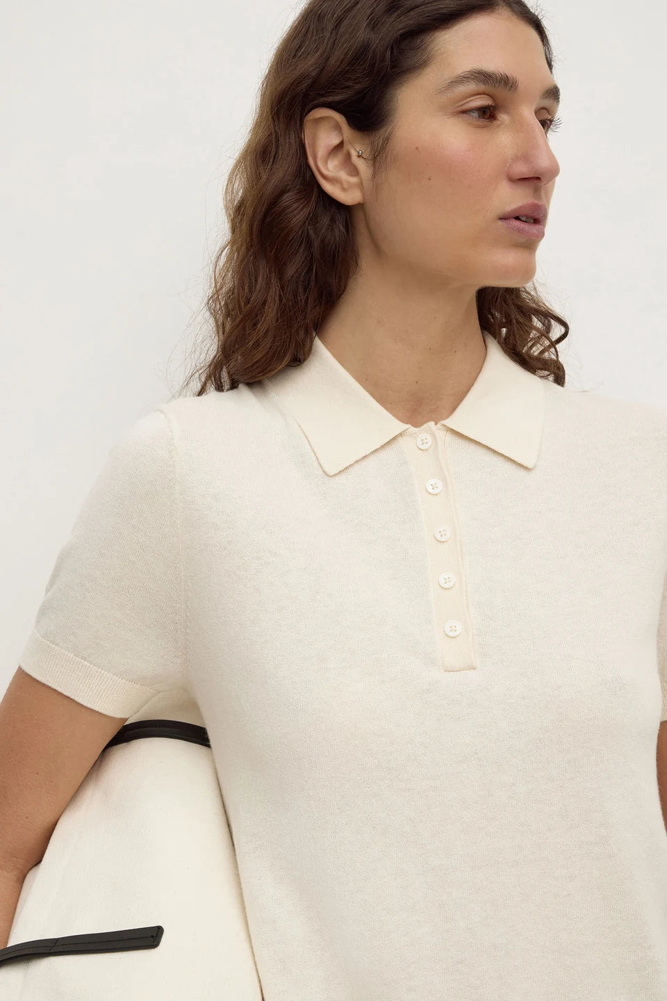 Sloan Cotton Cashmere Polo | Cream