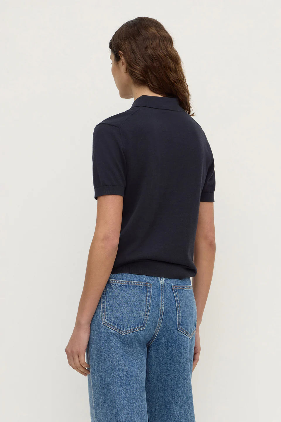 Sloan Cotton Cashmere Polo | True Navy