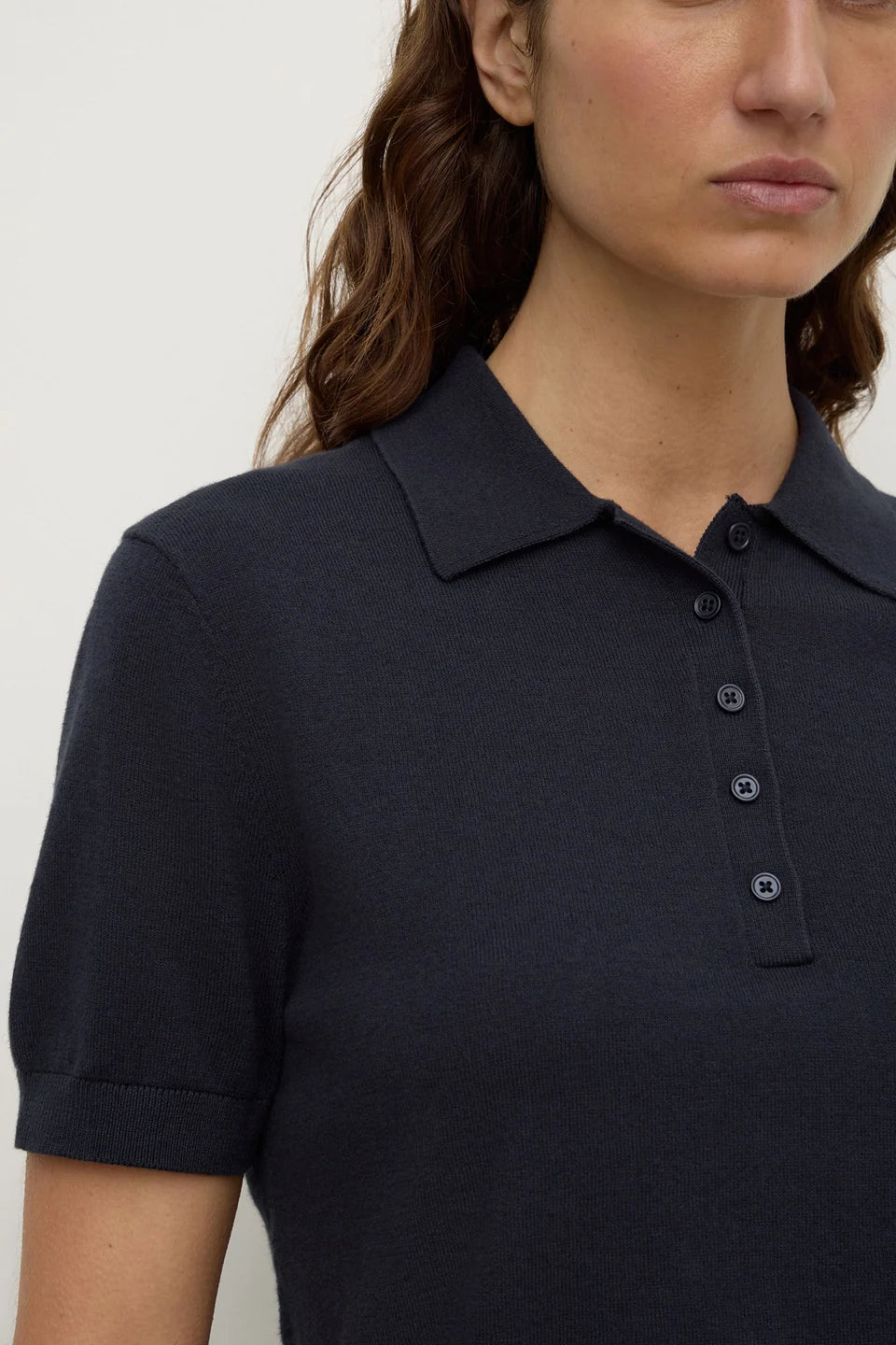 Sloan Cotton Cashmere Polo | True Navy