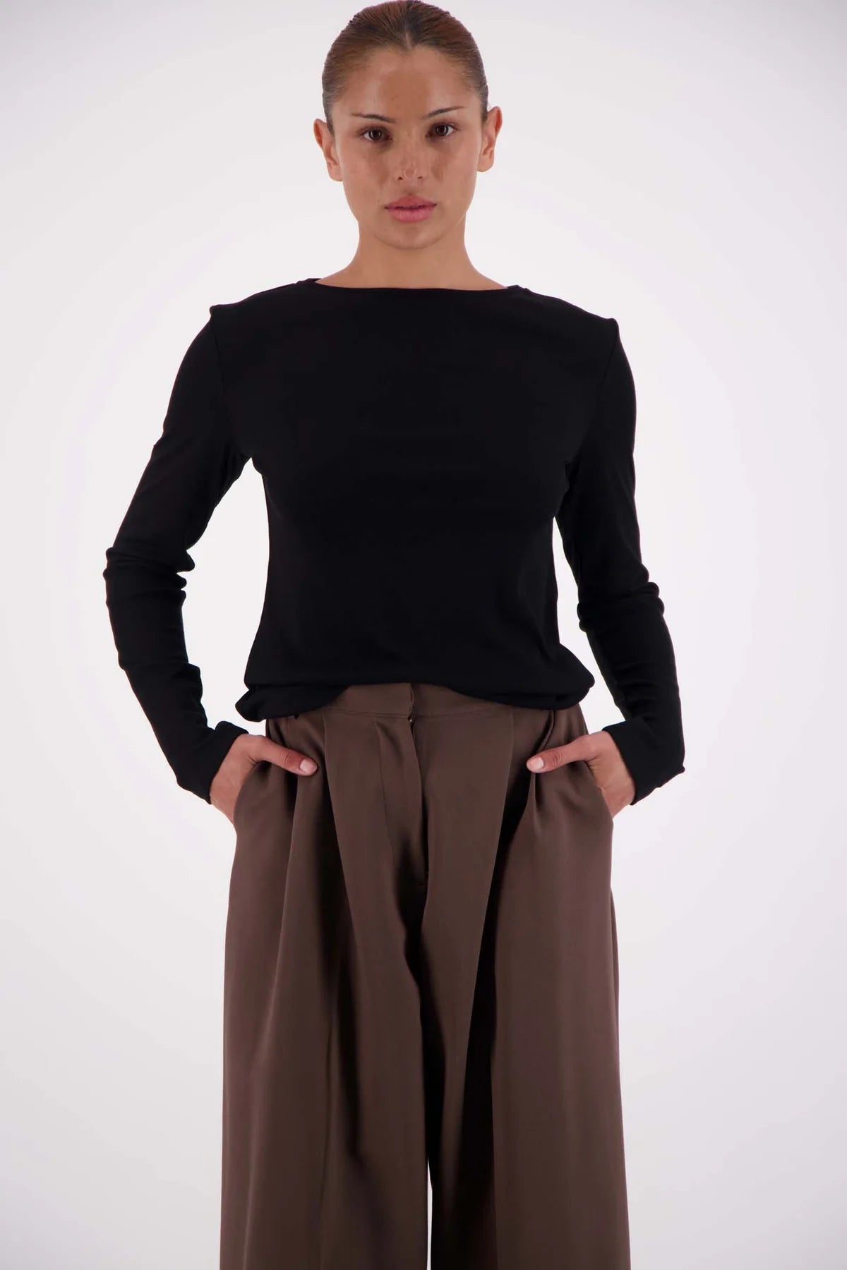 Soho Top Long Sleeve Tee | Black