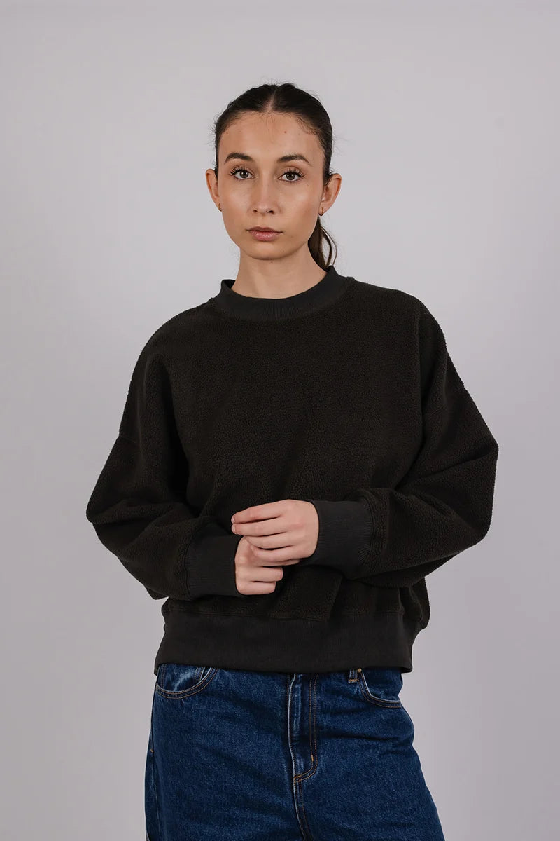 Sunny Sweatshirt in Fleece | Umber Grey