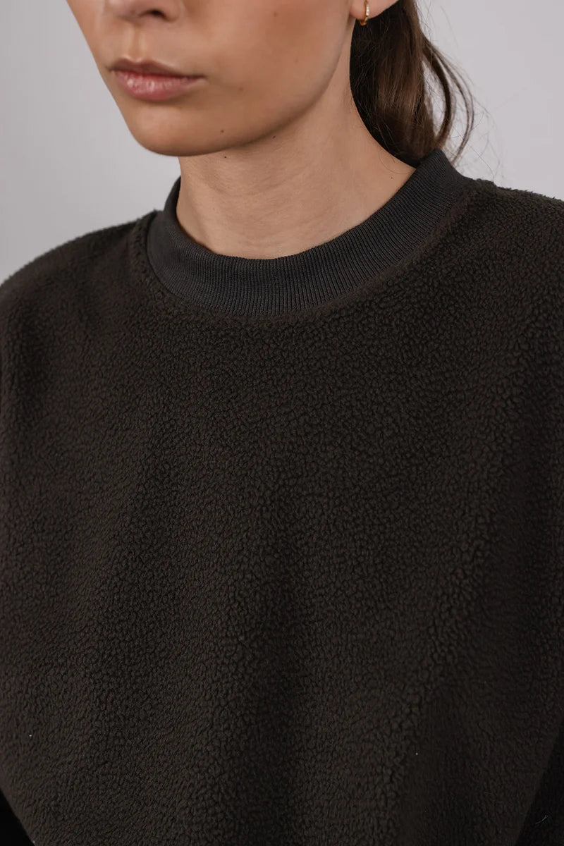 Sunny Sweatshirt in Fleece | Umber Grey