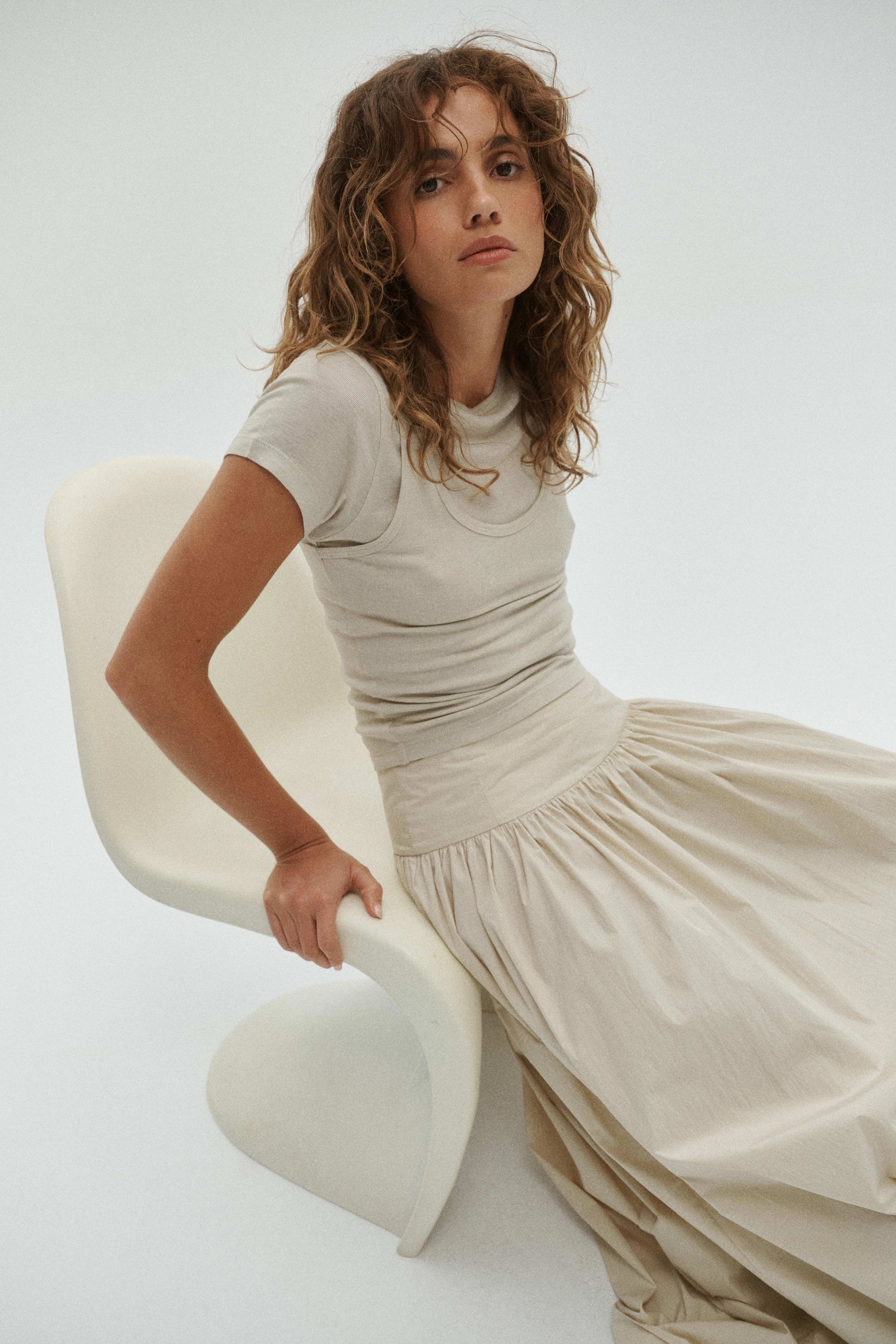 Heath Double Layered Top | Mist