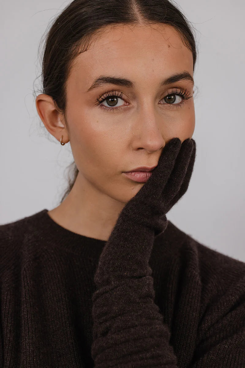 Viv Cashmere Gloves | Chocolate