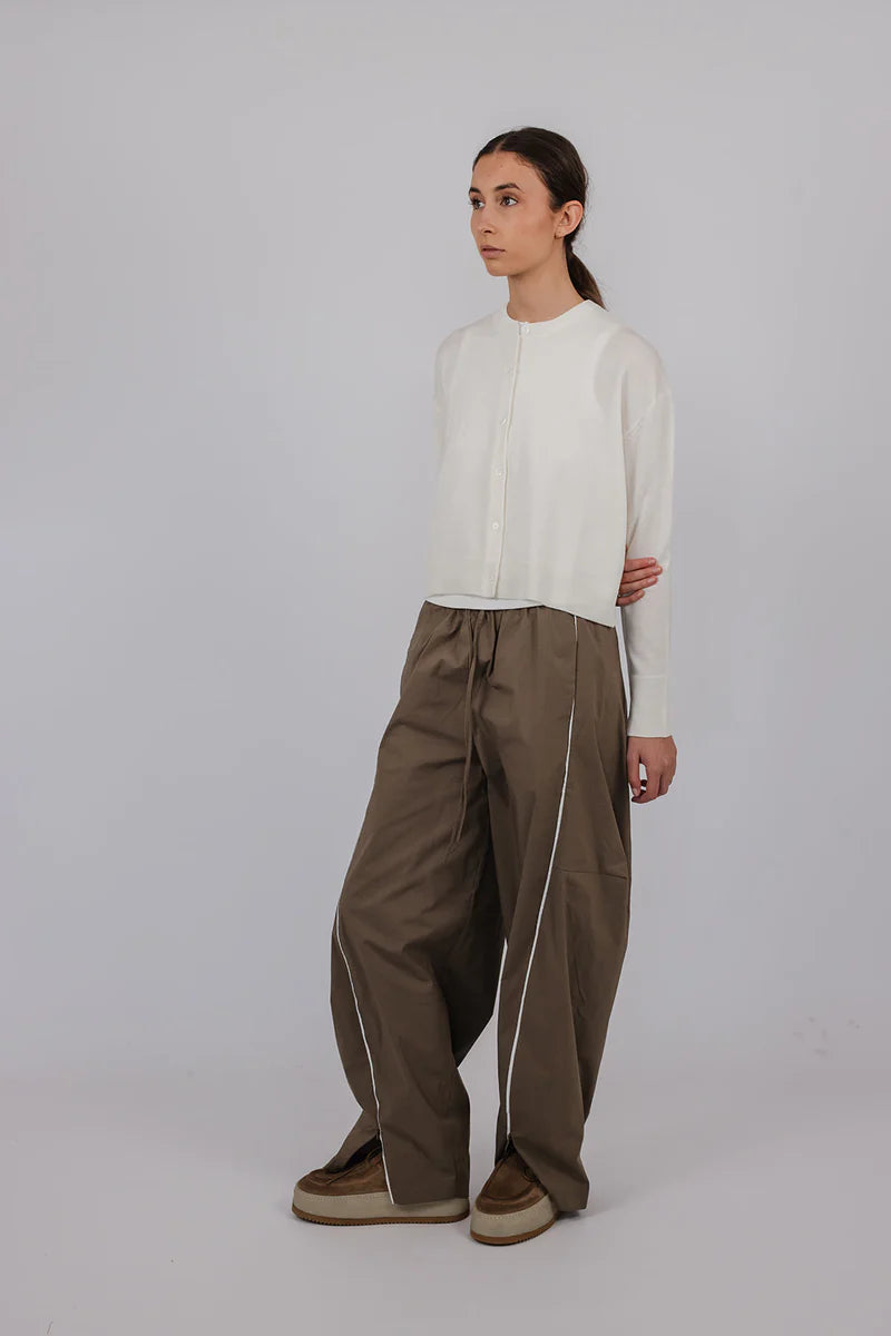 Ammie Fine Merino Cardigan | Chalk