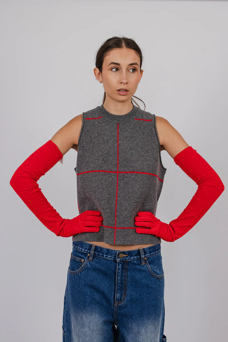Viv Cashmere Gloves | Red