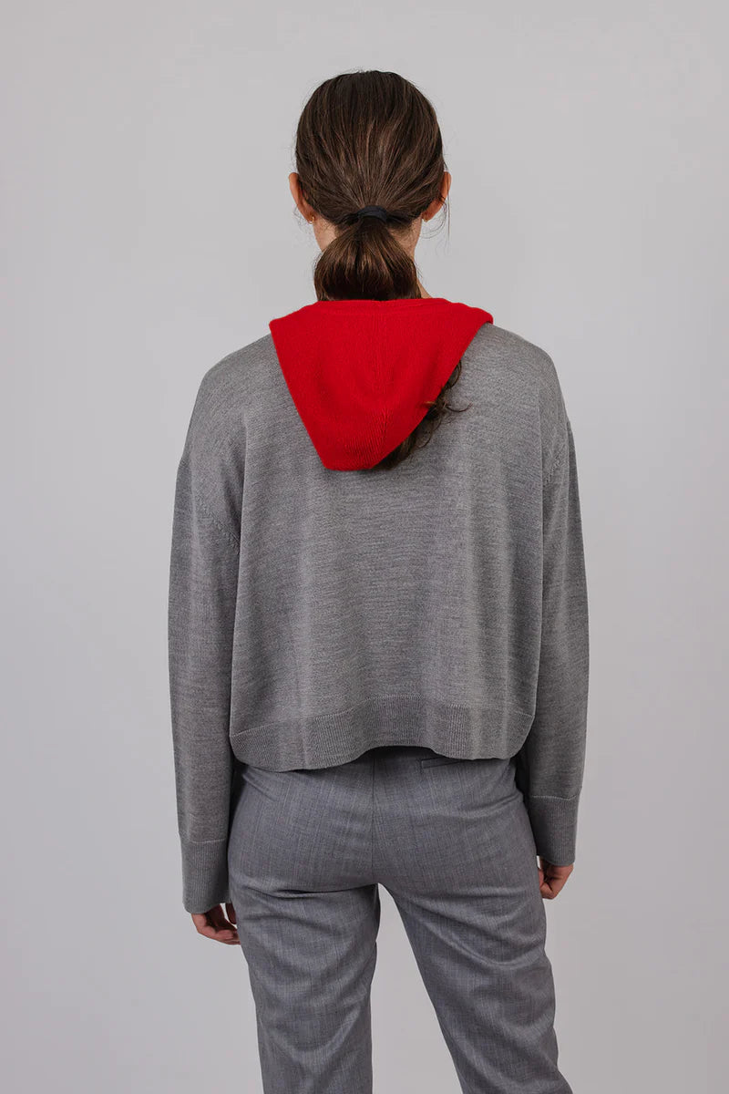 Ammie Fine Merino Cardigan | Grey