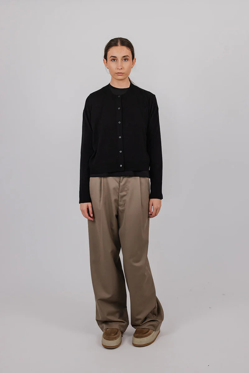 Ammie Fine Merino Cardigan | Black
