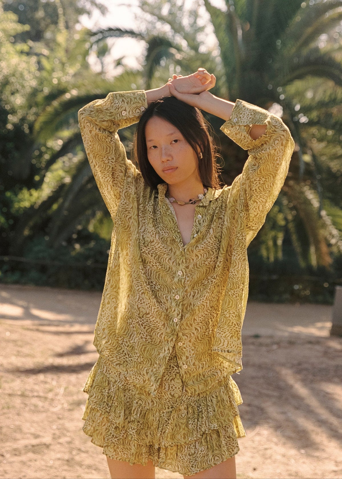 Viper Fae Frill Skort | Pistachio