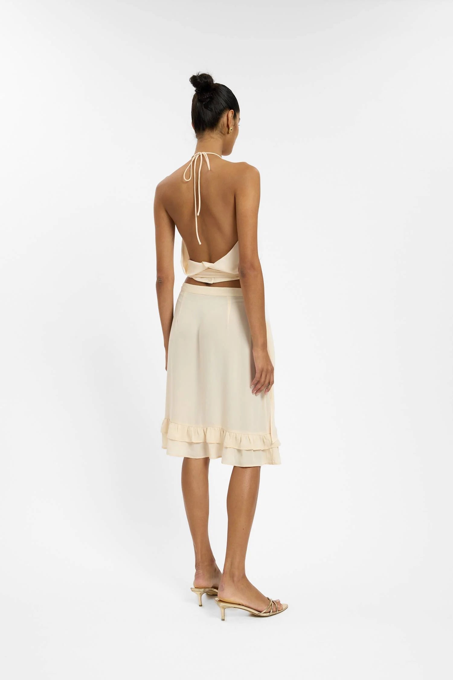 Frill Midi Skirt | Ivory