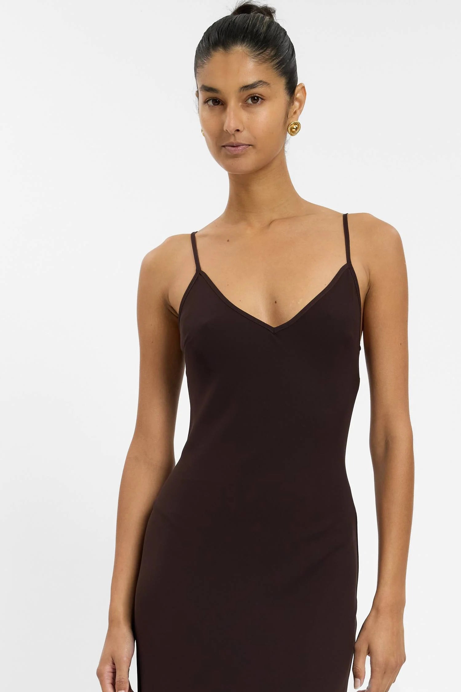 Georgette Maxi Dress | Chocolate