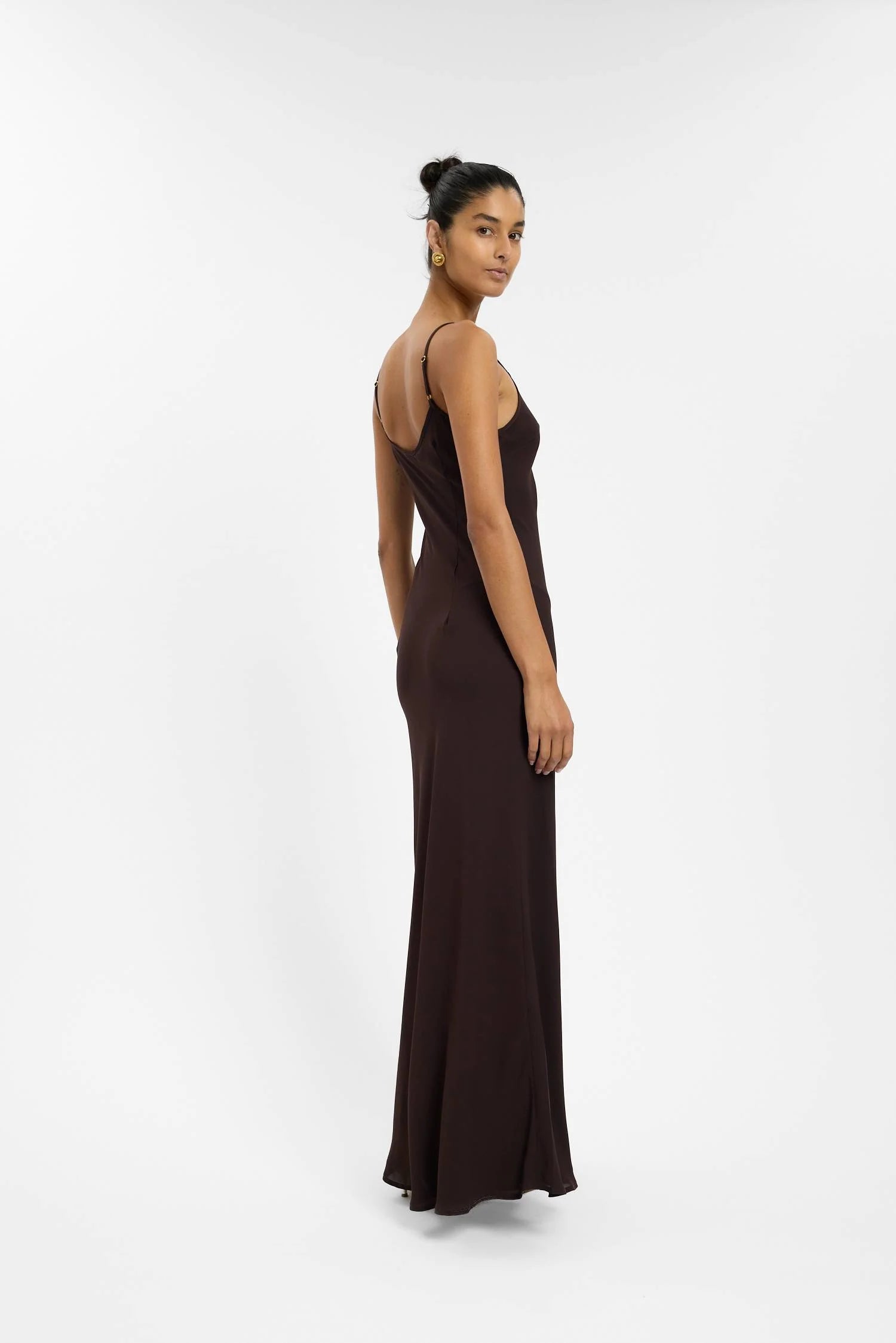 Georgette Maxi Dress | Chocolate
