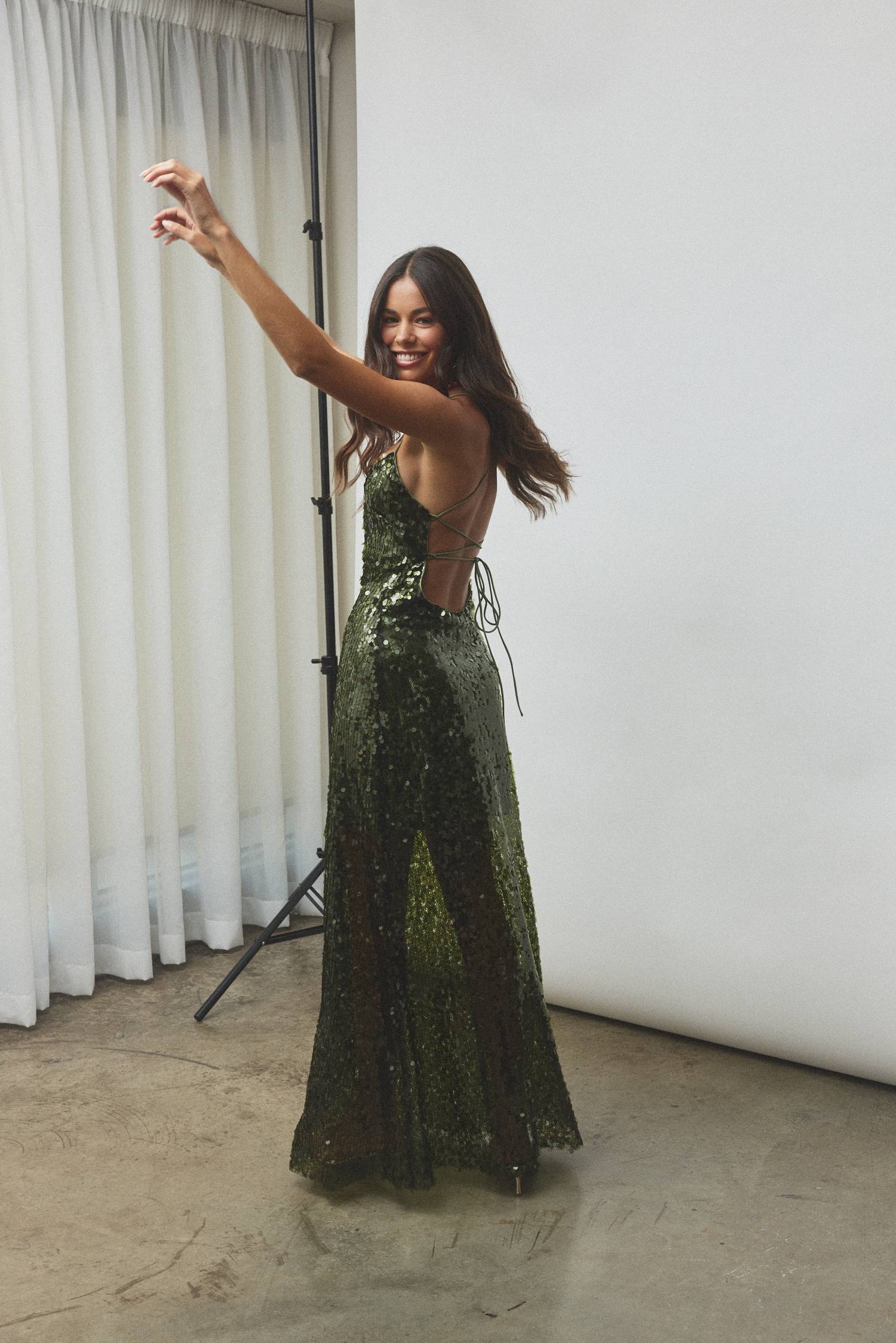 Backless Gown | Forest Green