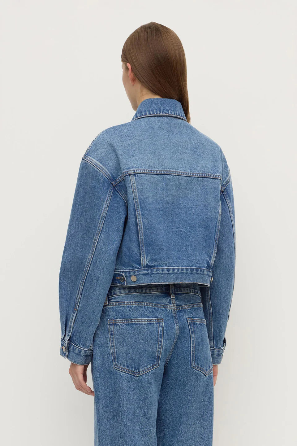 Cropped Denim Jacket | Classic Blue