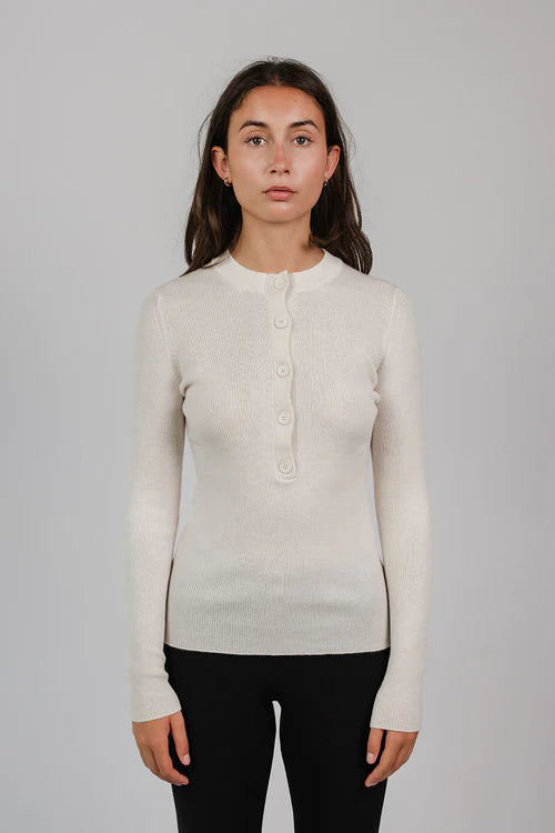 Henley top | Cream