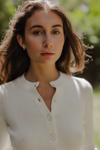 Henley top | Cream