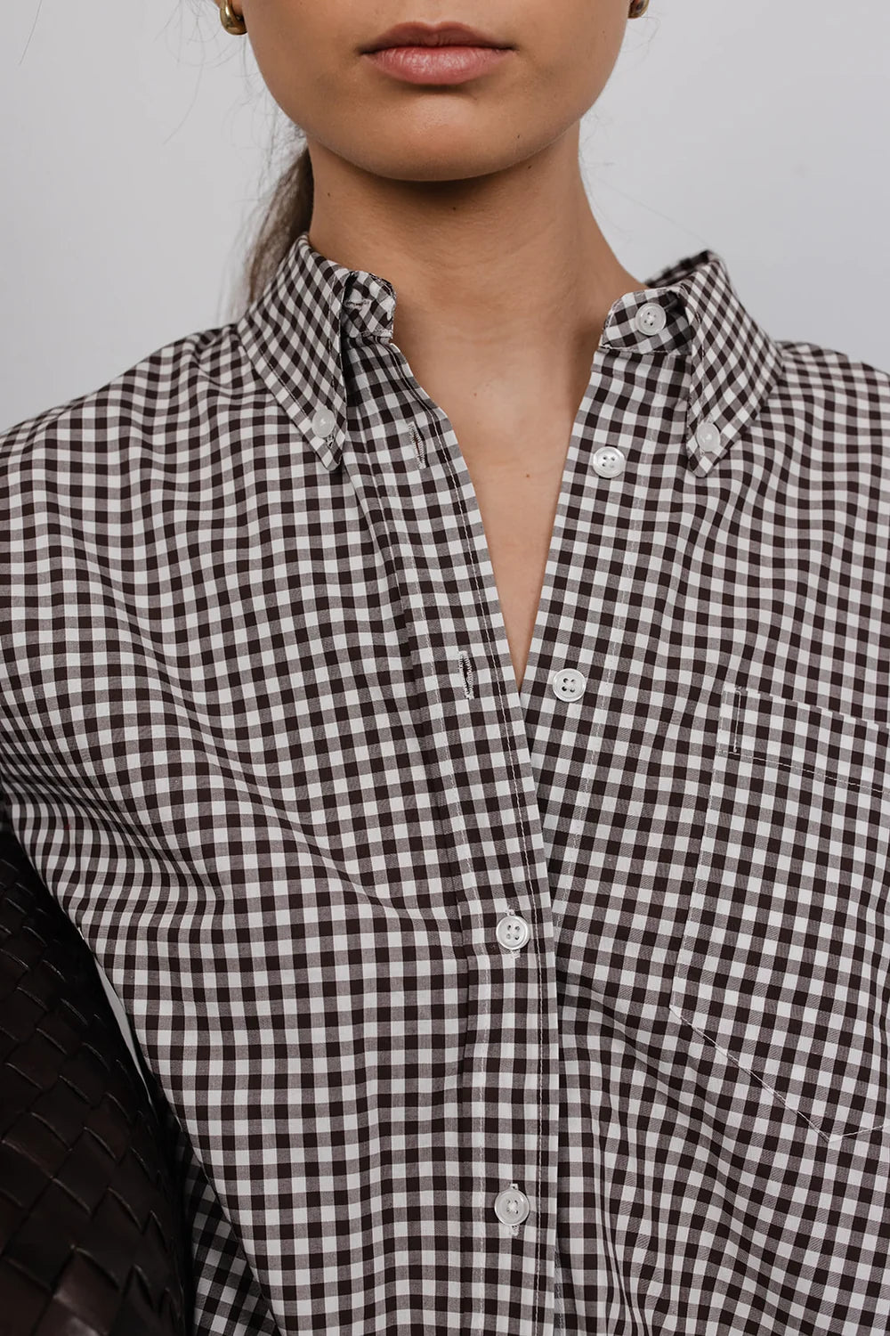 Elizabeth Shirt | Gingham Brown