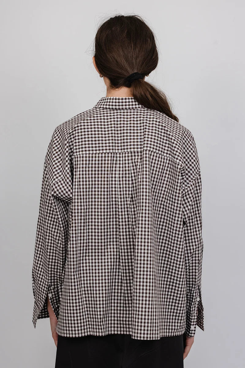 Elizabeth Shirt | Gingham Brown