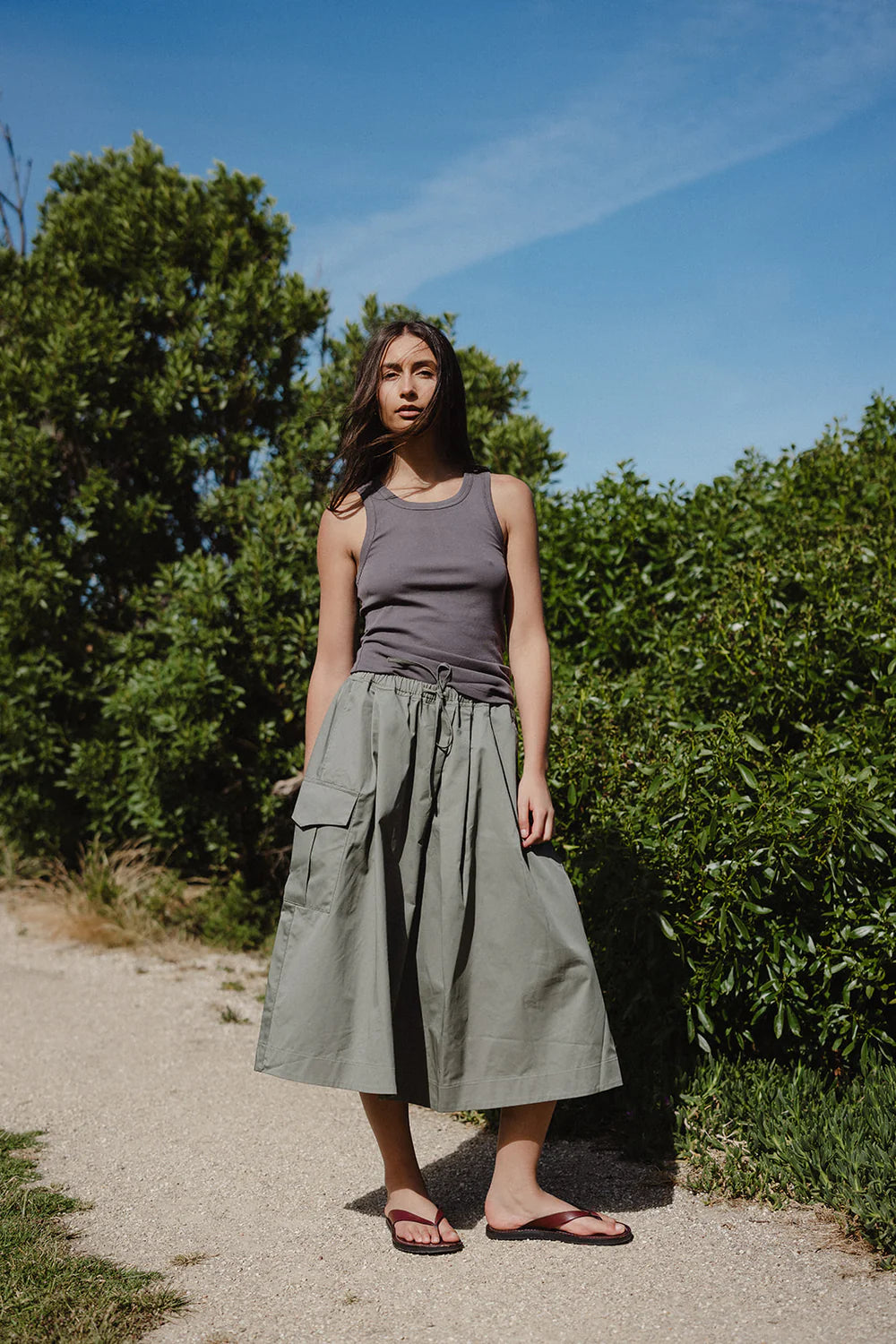 Grace Skirt | Grey Green
