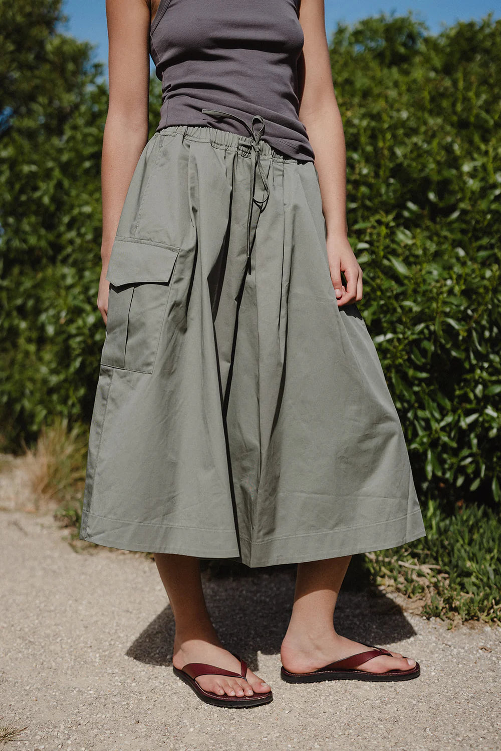 Grace Skirt | Grey Green