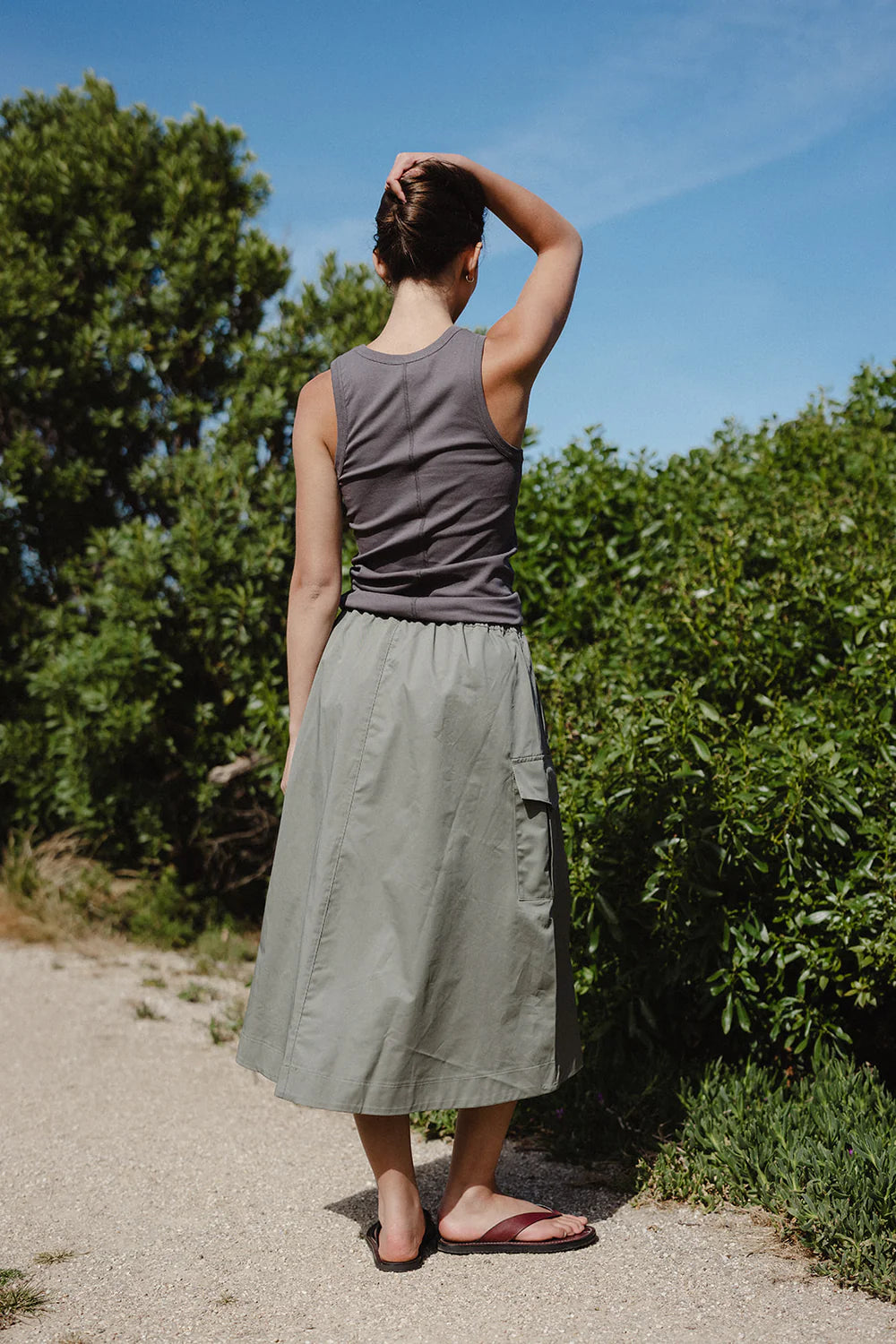 Grace Skirt | Grey Green