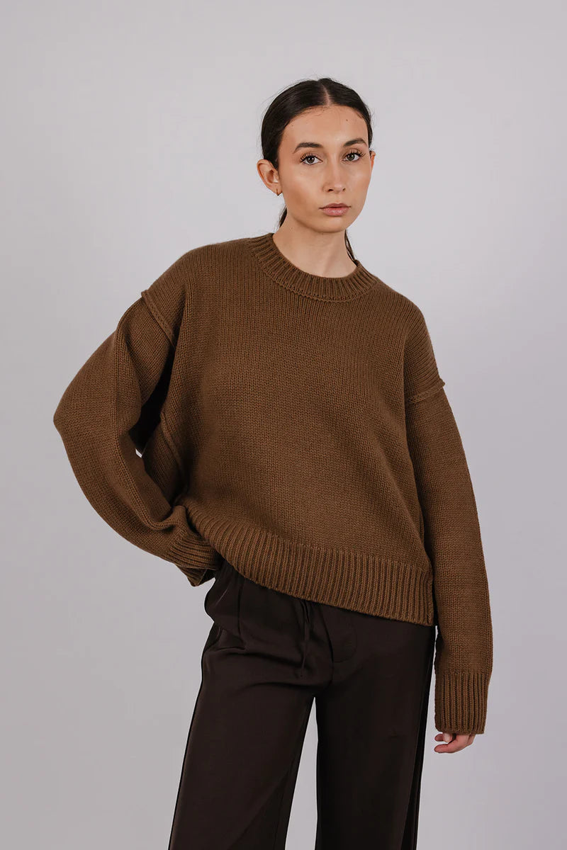 Hannah in Cashmere & Wool | Brown