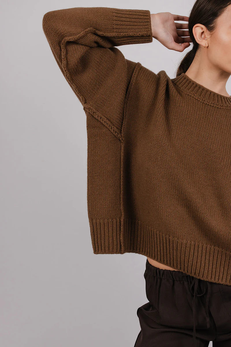 Hannah in Cashmere & Wool | Brown