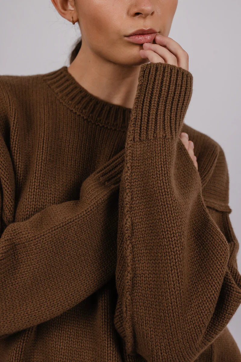 Hannah in Cashmere & Wool | Brown