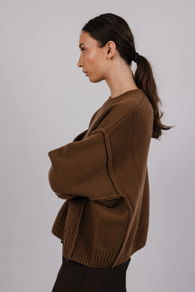 Hannah in Cashmere & Wool | Brown