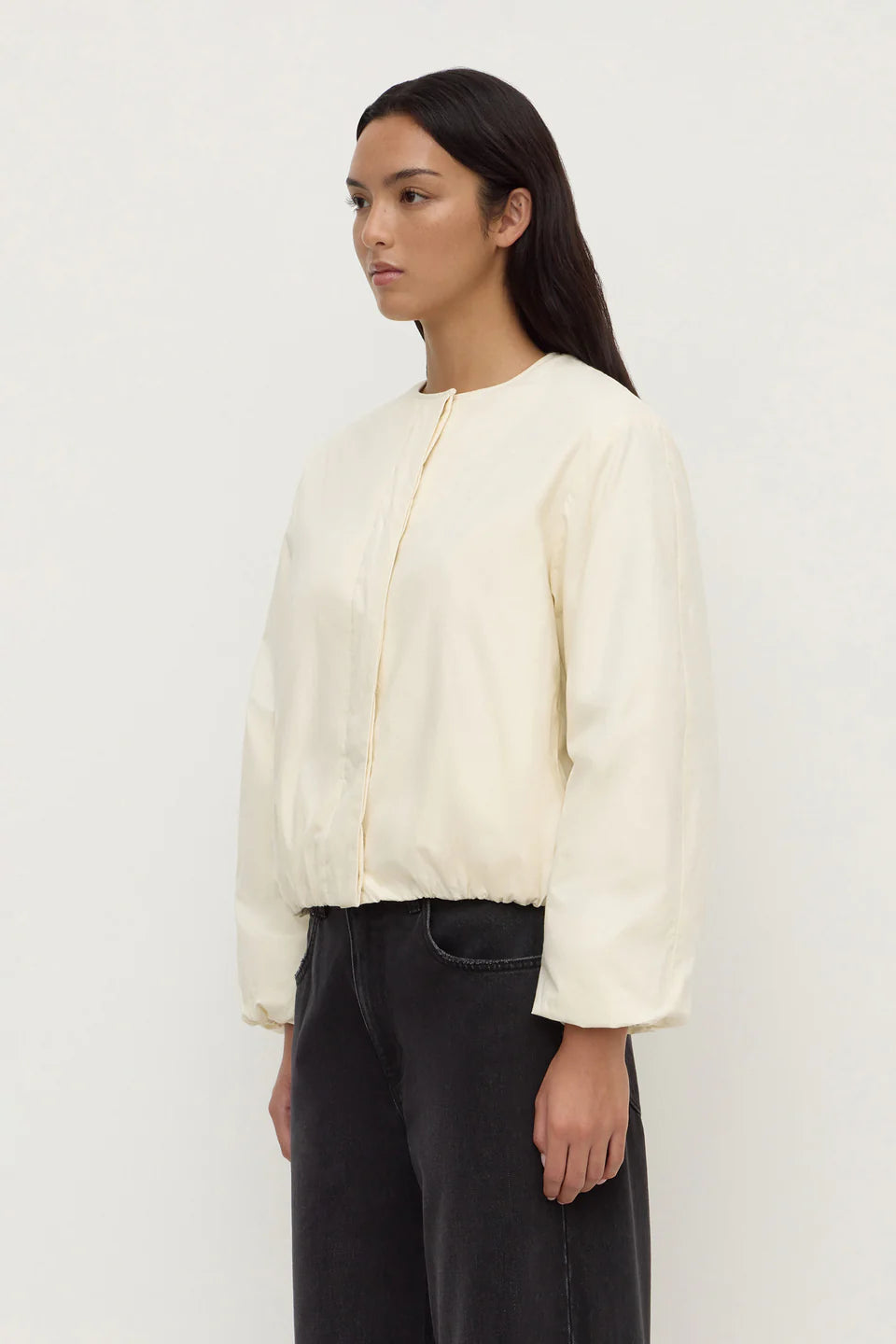 Zoie Padded Bomber | Antique White