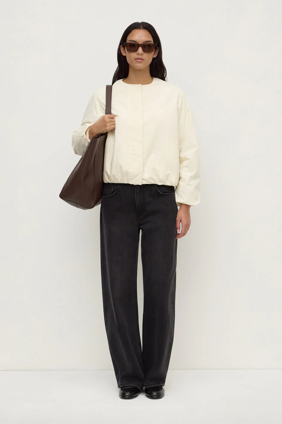 Zoie Padded Bomber | Antique White