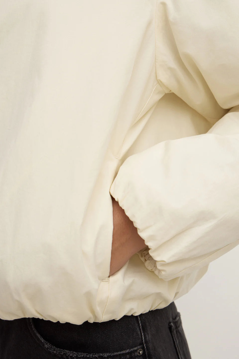 Zoie Padded Bomber | Antique White