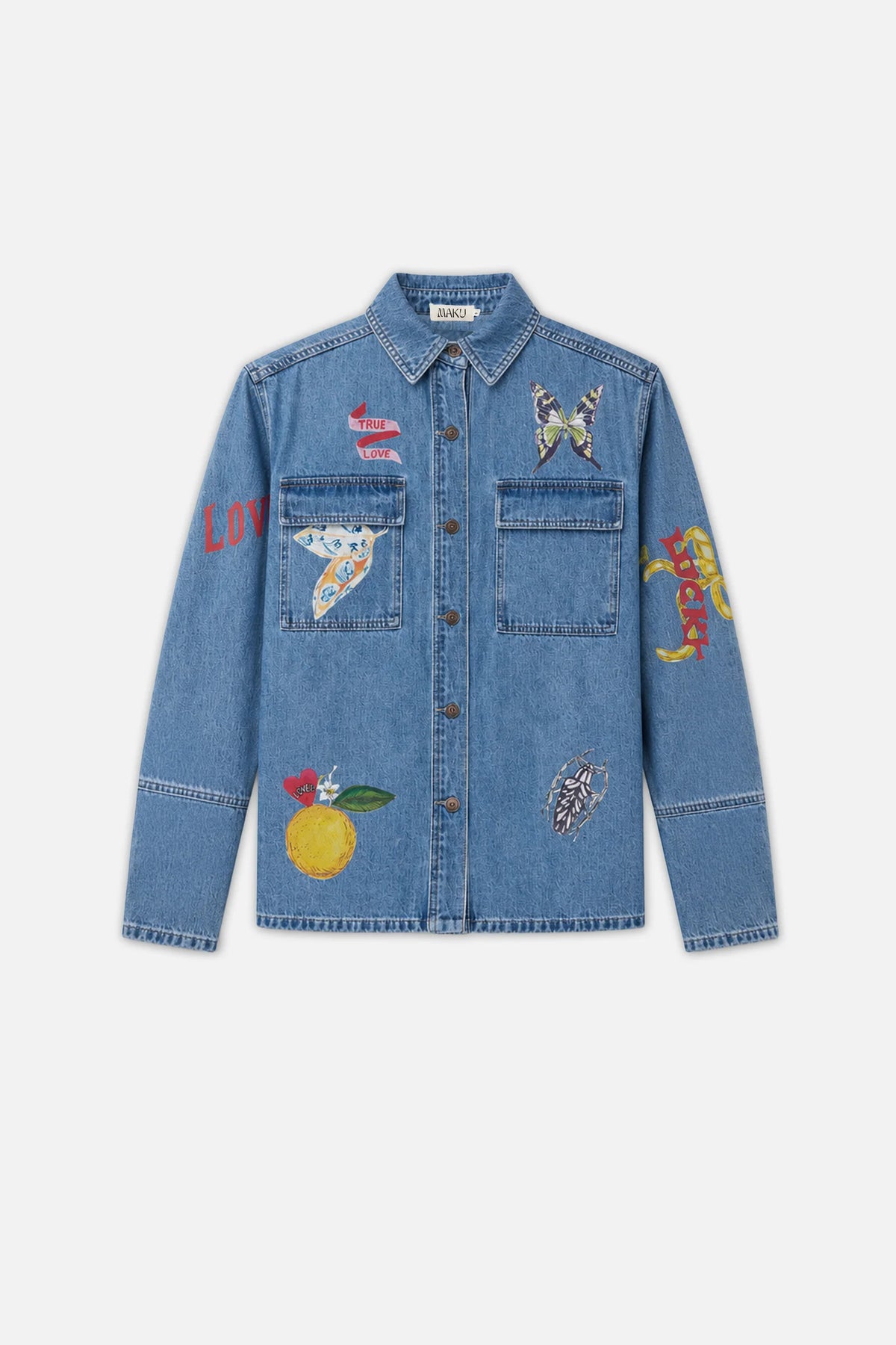 Tattoo Denim Shacket