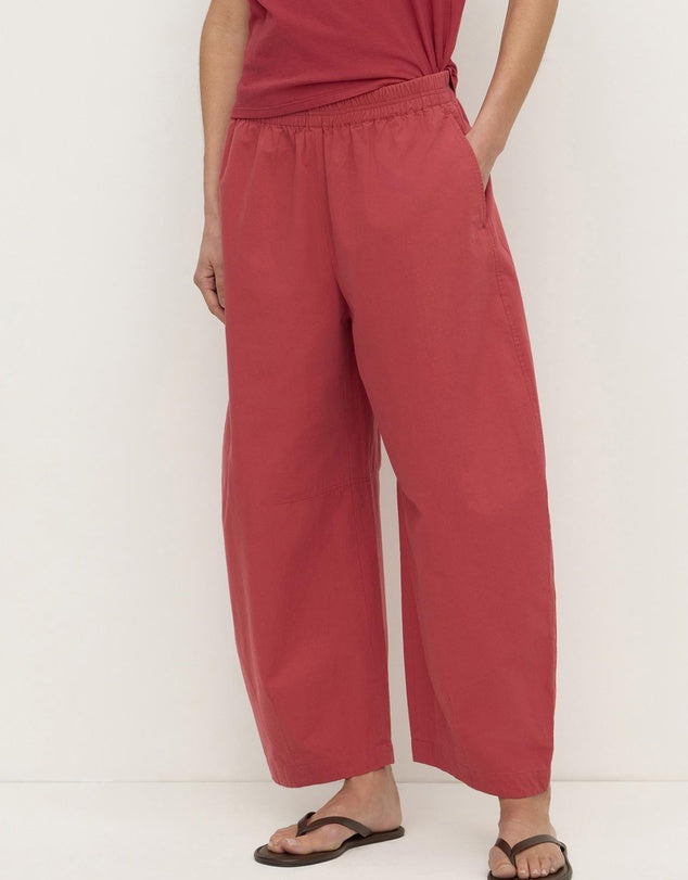 Elaine Washed Cotton Pant | Raisin