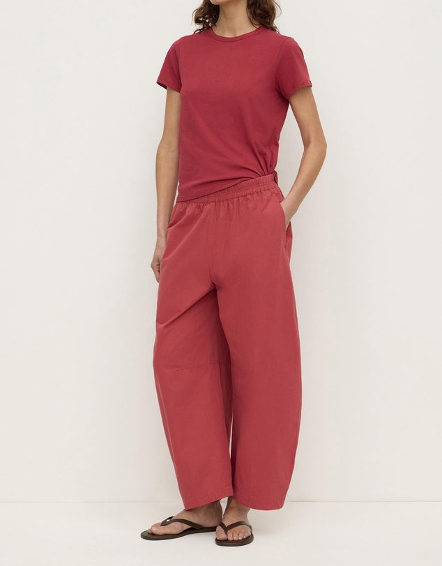 Elaine Washed Cotton Pant | Raisin