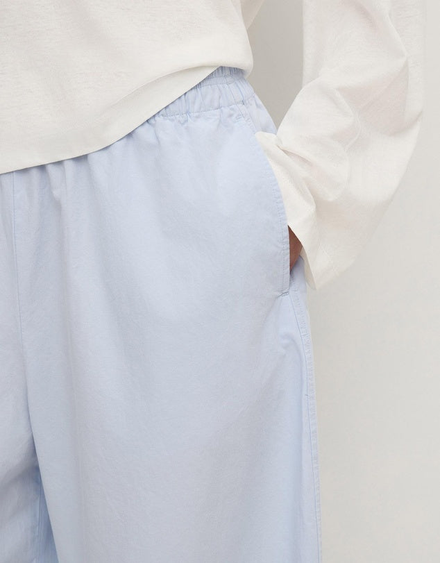 Elaine Washed Cotton Pant | Powder Blue