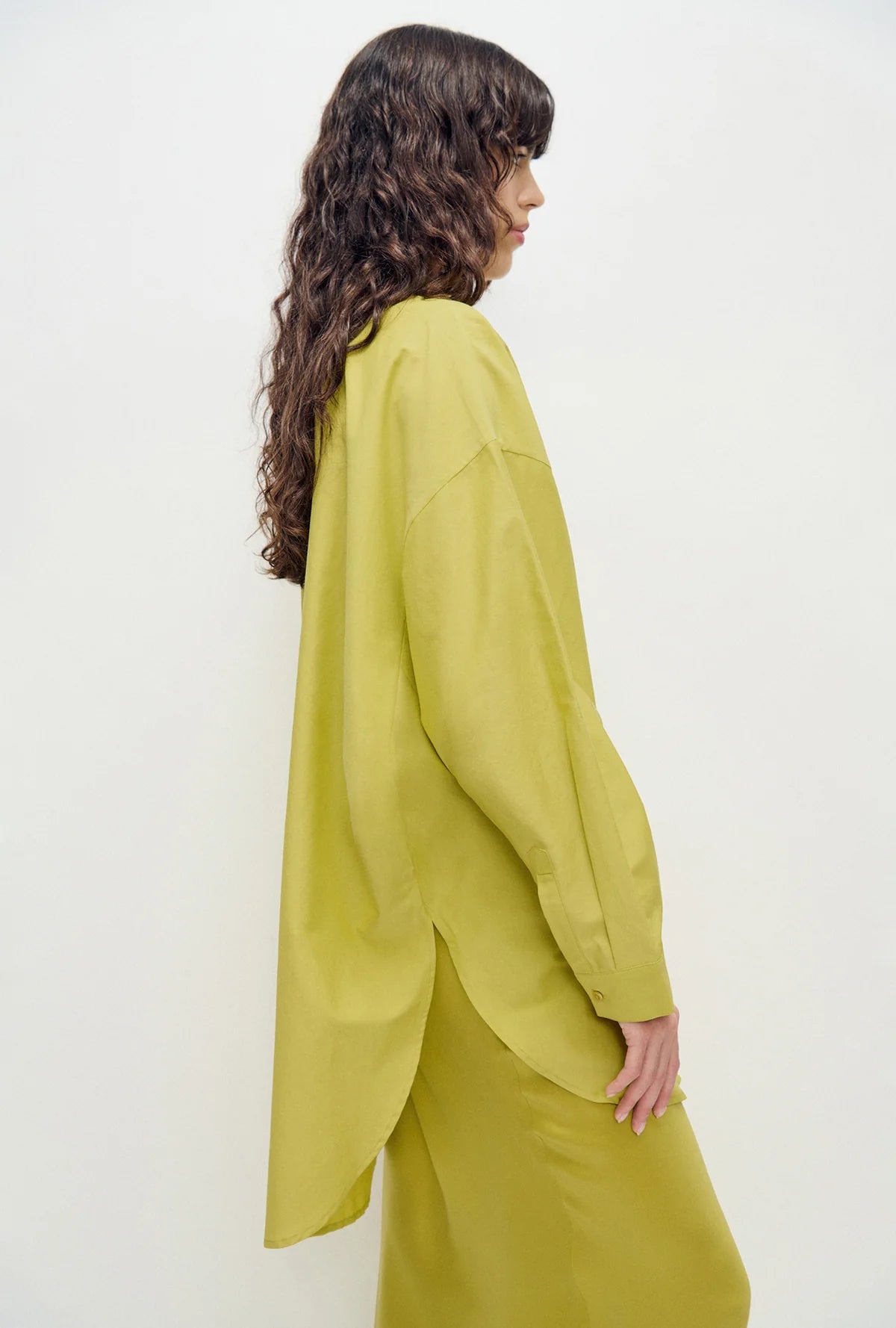 Cotton Silk Round Shirt | Limelight