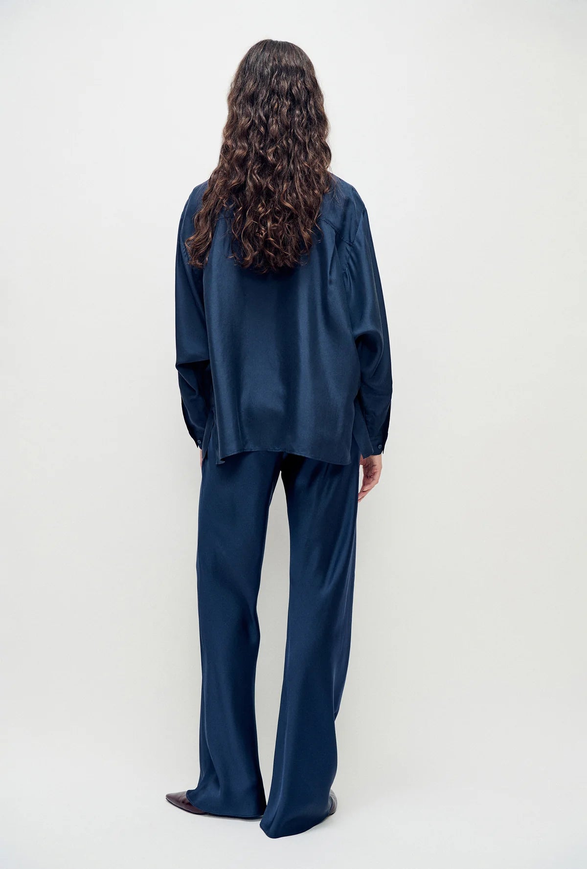 Bias Cut Pants | Midnight