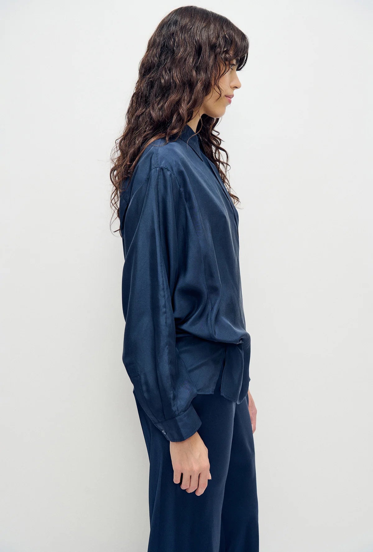 Habotai Crossover Shirt | Midnight