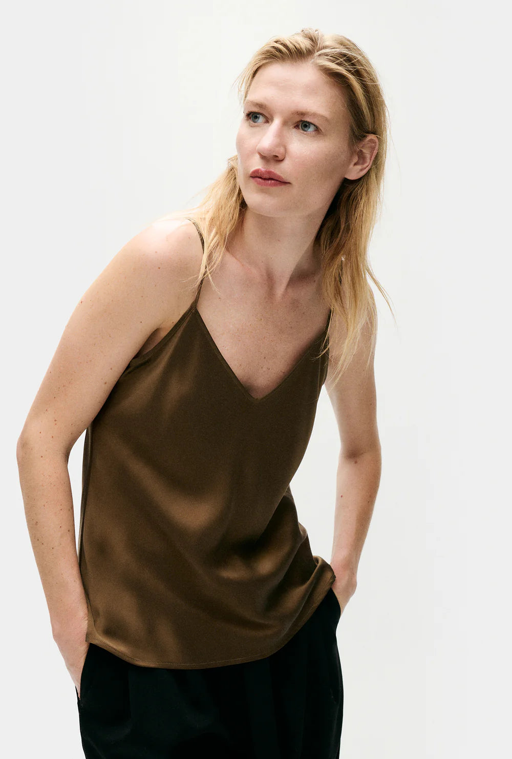 Bias Cut Cami | Dark Earth